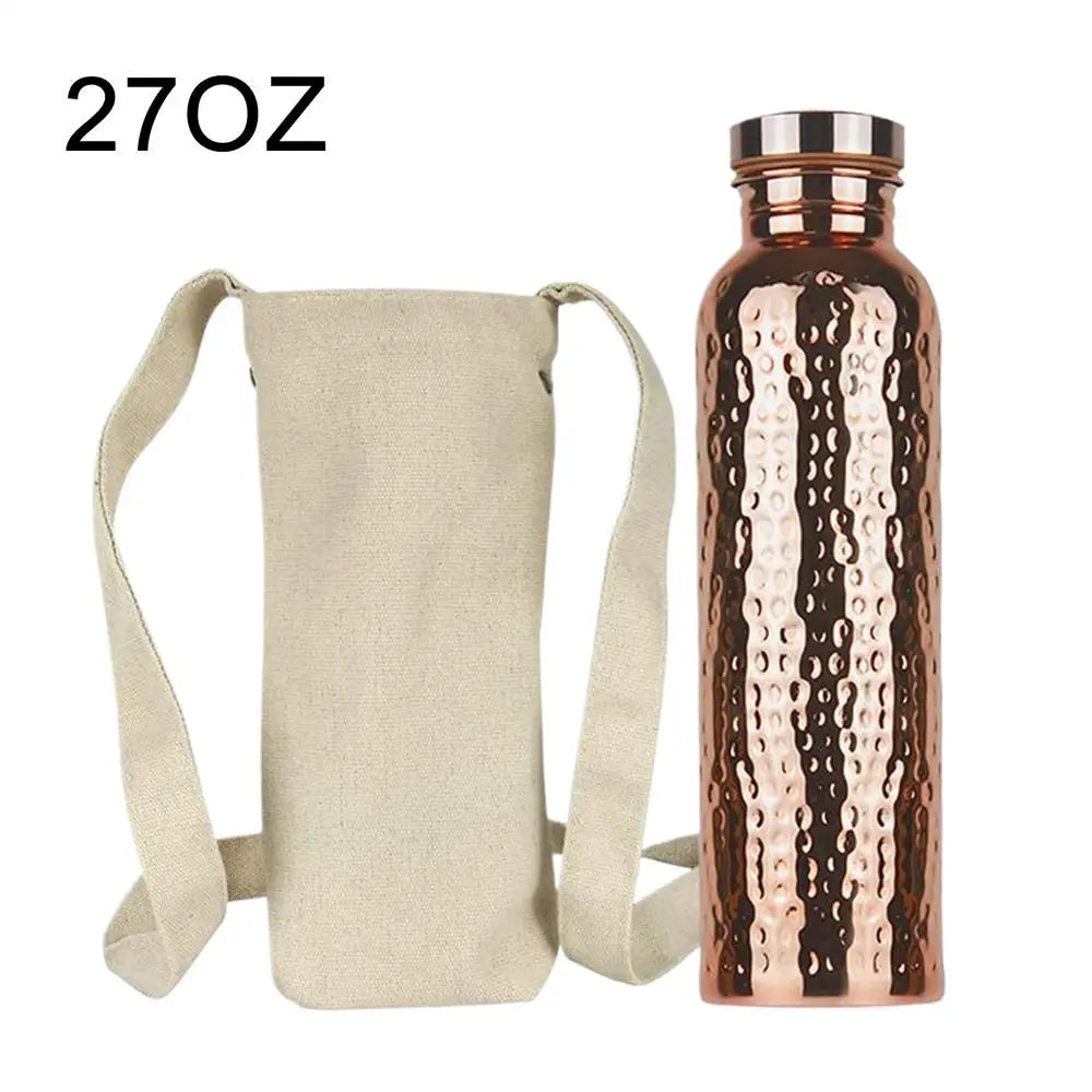 Portable 27oz Copper Water Bottle – Leakproof & Insulated