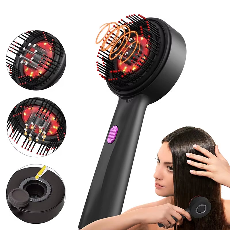 Electric Massage Comb with Red Light Therapy – 3 Modes