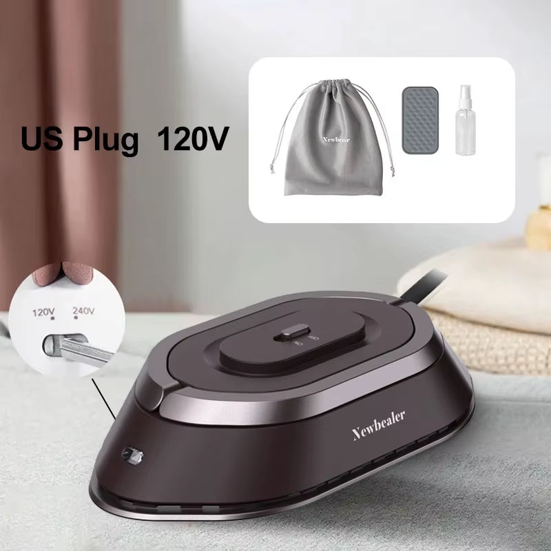 Mini Handheld Travel Iron – Lightweight 120V/220V Quick-Heat Press
