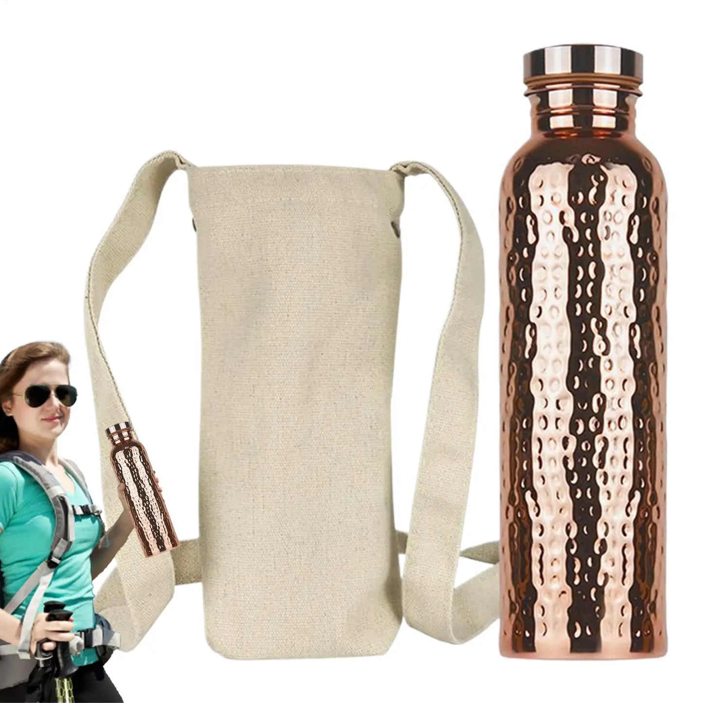 Portable 27oz Copper Water Bottle – Leakproof & Insulated