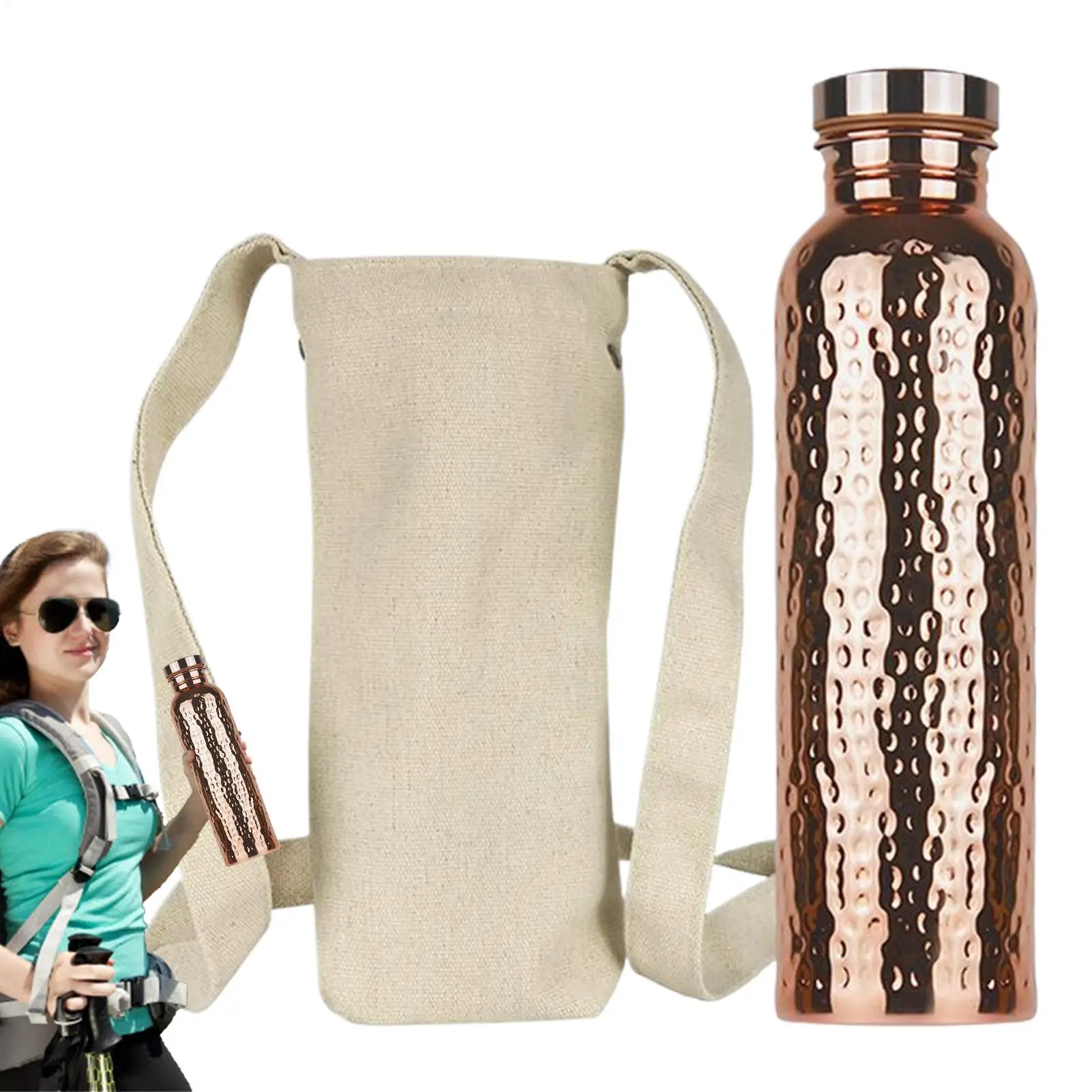 Portable 27oz Copper Water Bottle – Leakproof & Insulated