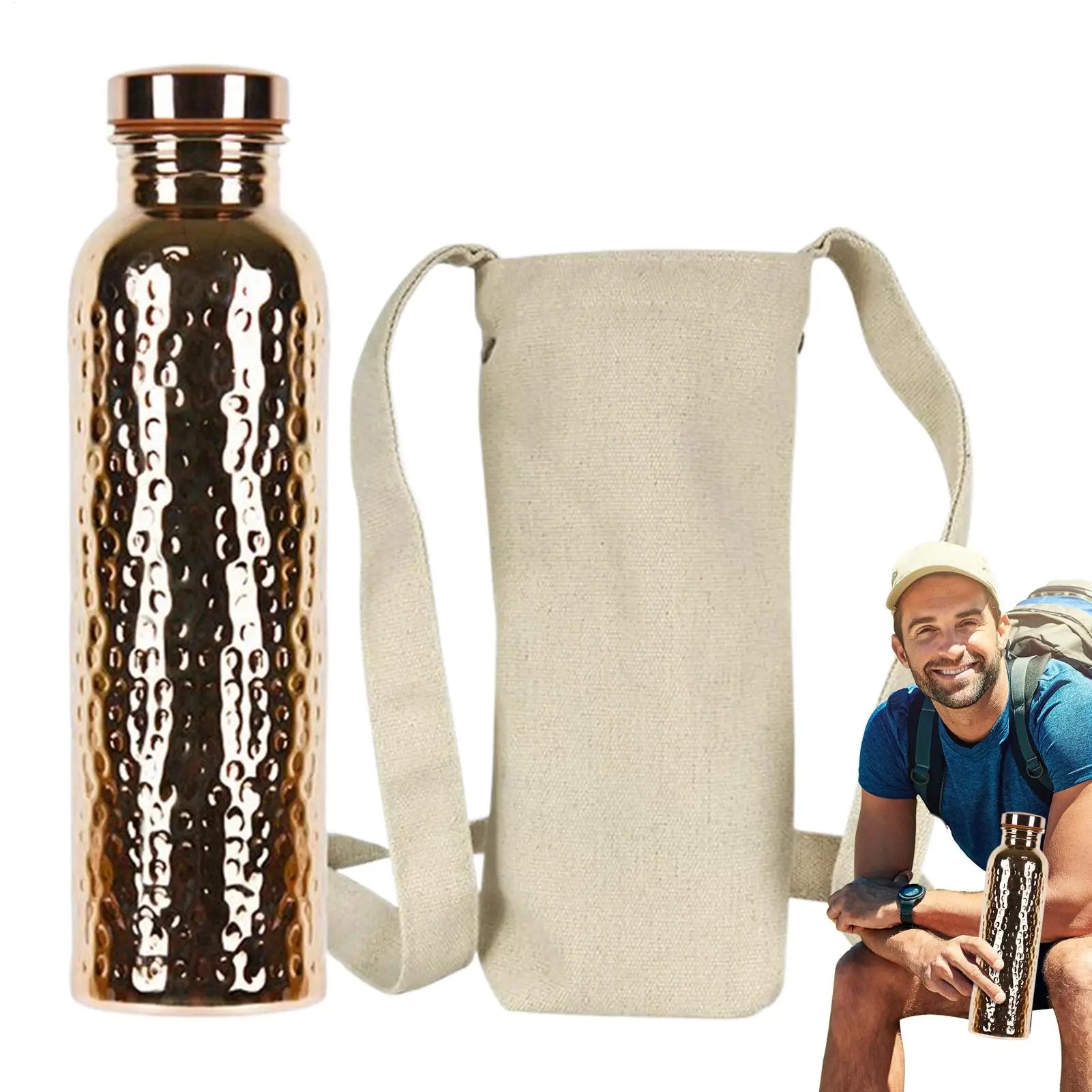 Portable 27oz Copper Water Bottle – Leakproof & Insulated