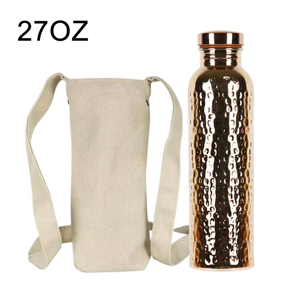 Portable 27oz Copper Water Bottle – Leakproof & Insulated