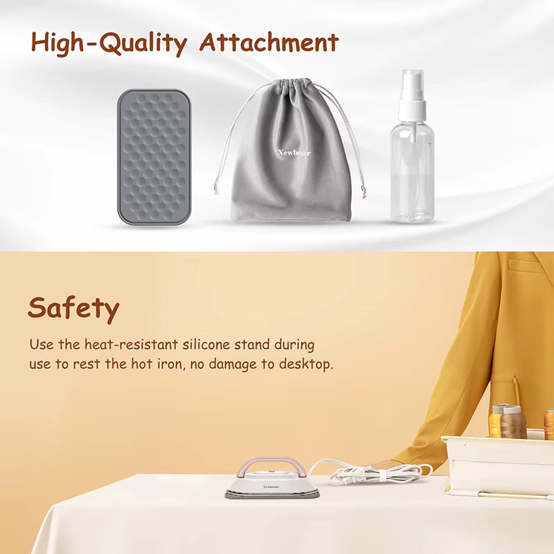 Mini Handheld Travel Iron – Lightweight 120V/220V Quick-Heat Press