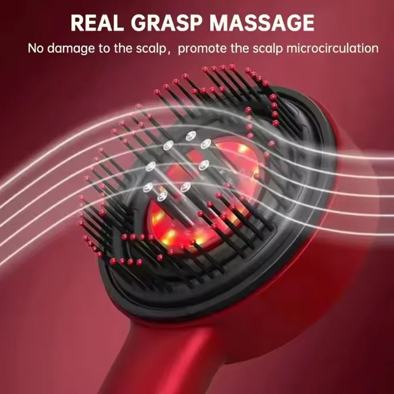 Electric Massage Comb with Red Light Therapy – 3 Modes